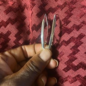 Dangling slim silver overlay earrings, 2.5.